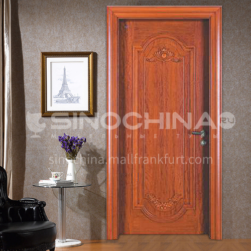 European style carved Sapele log door07